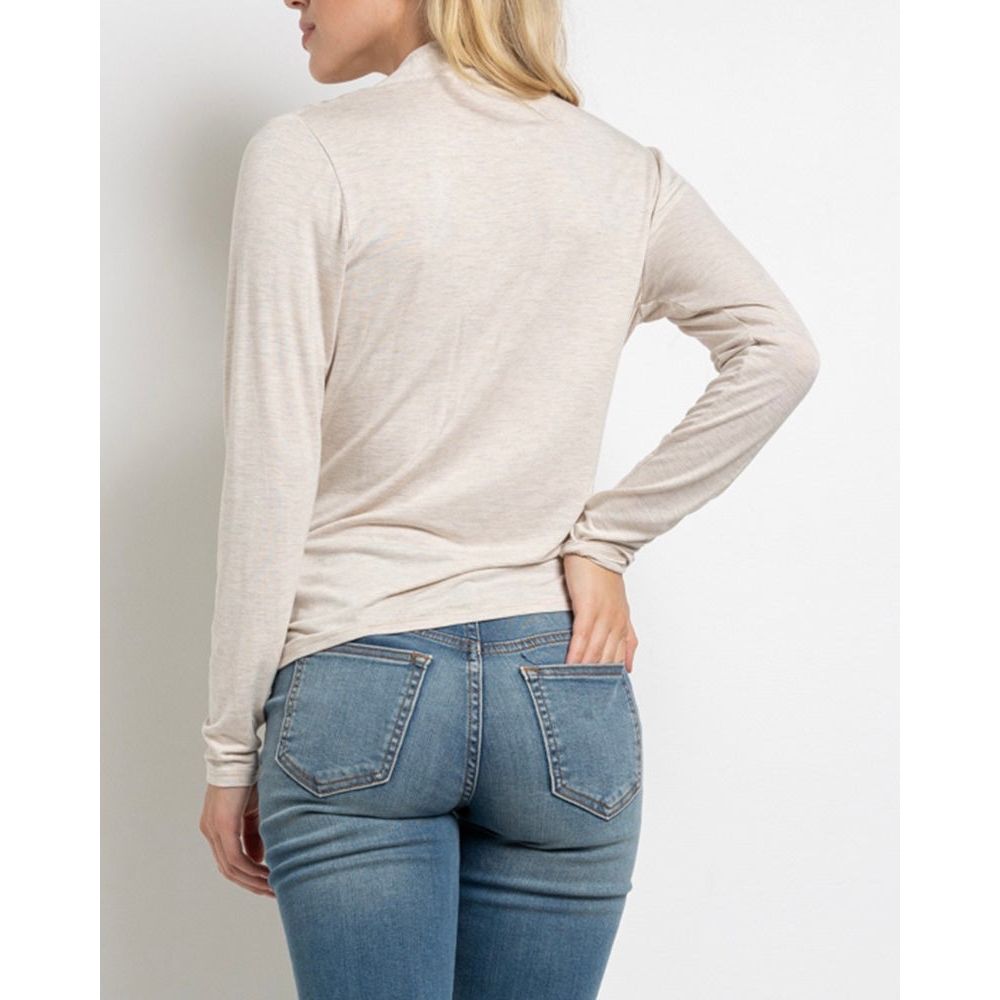 Charmaine Overlap Wrap Top - Oak