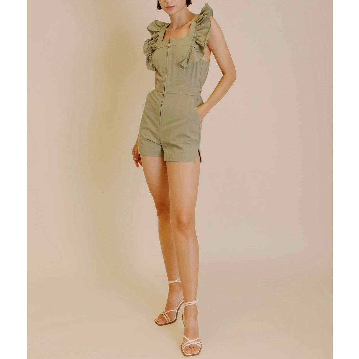 Zoey Ruffled Sleeves Romper