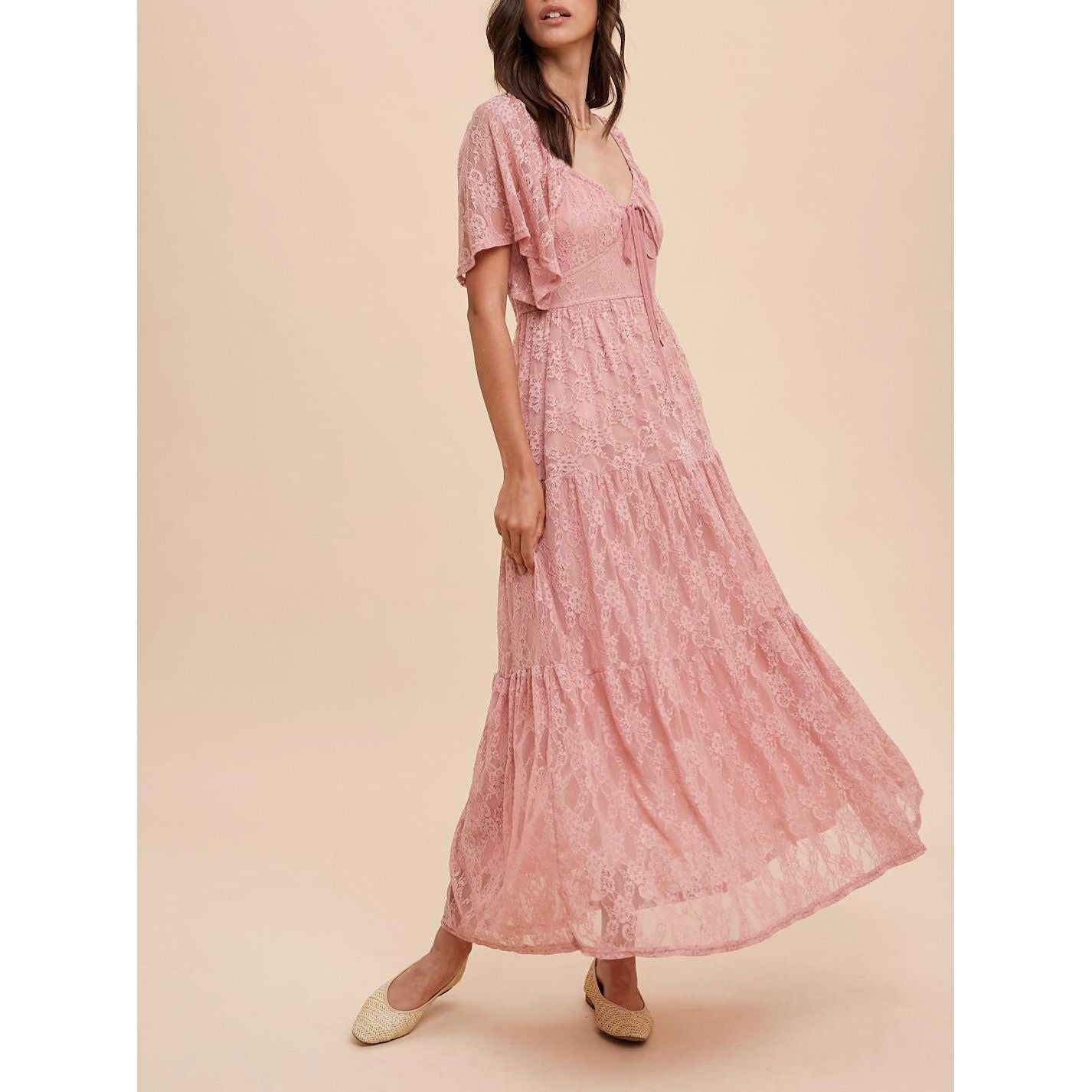 Aspen Pink Lace Dress