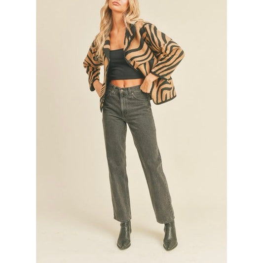 Zoey Zebra Print Jacket