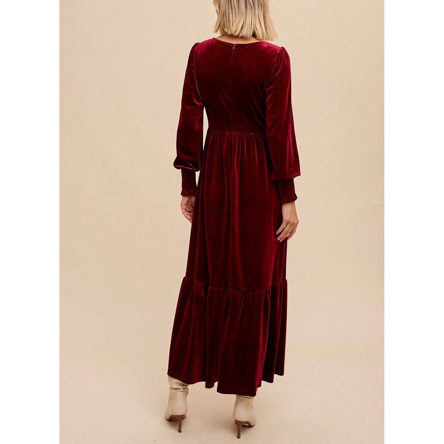 Cate Folklore Embroidered Velvet Dress