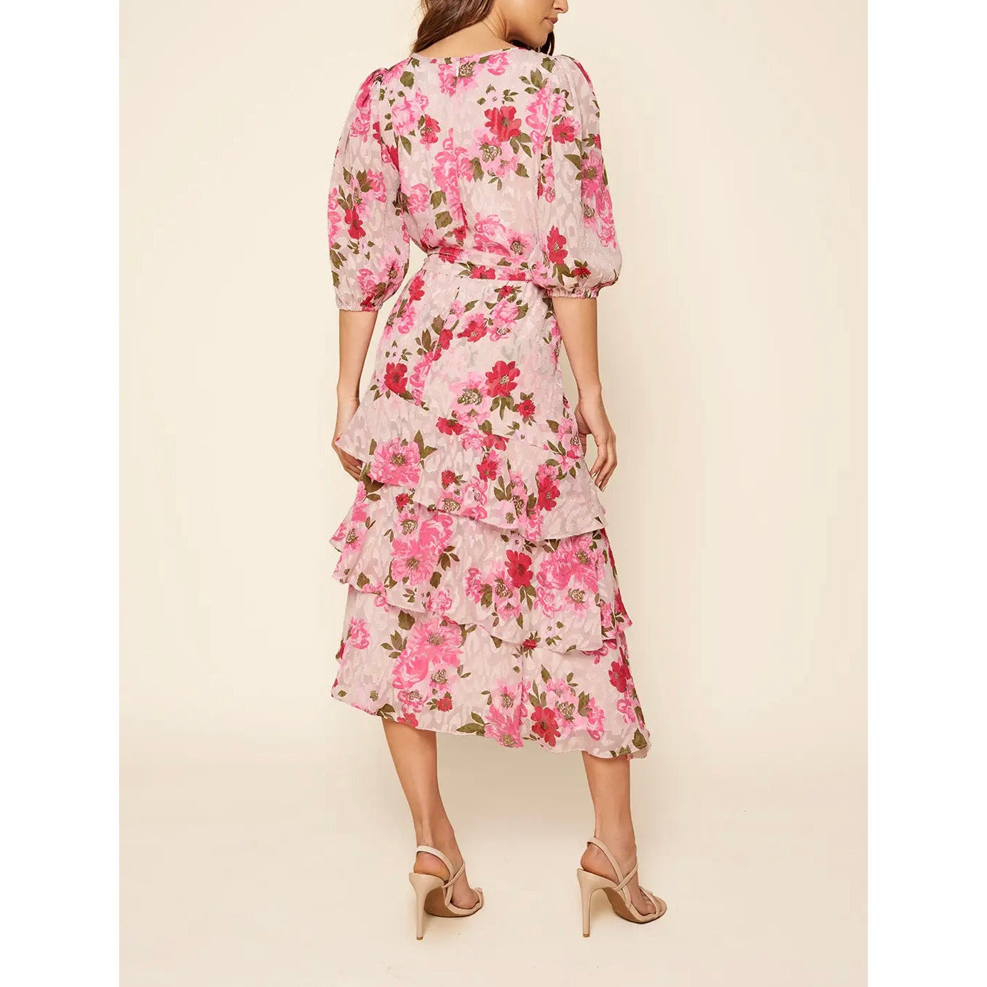 Adaline Puff Sleeve Midi Dress