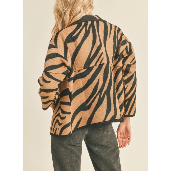 Zoey Zebra Print Jacket