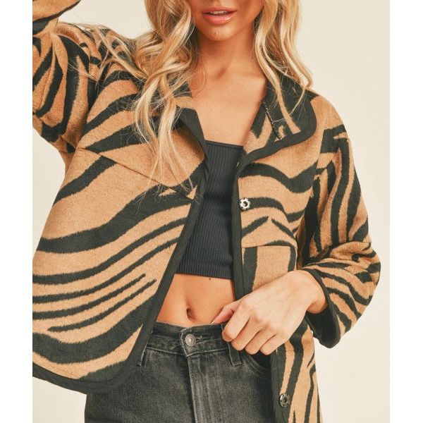 Zoey Zebra Print Jacket