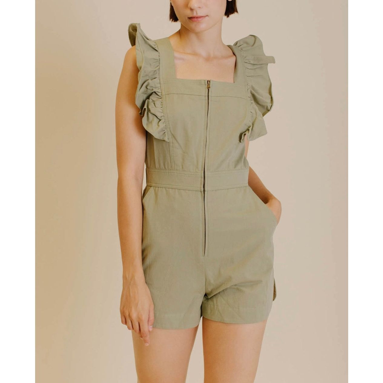 Zoey Ruffled Sleeves Romper