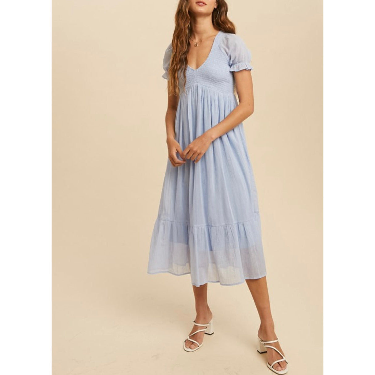 Winnie Spring Tiered Midi Dress