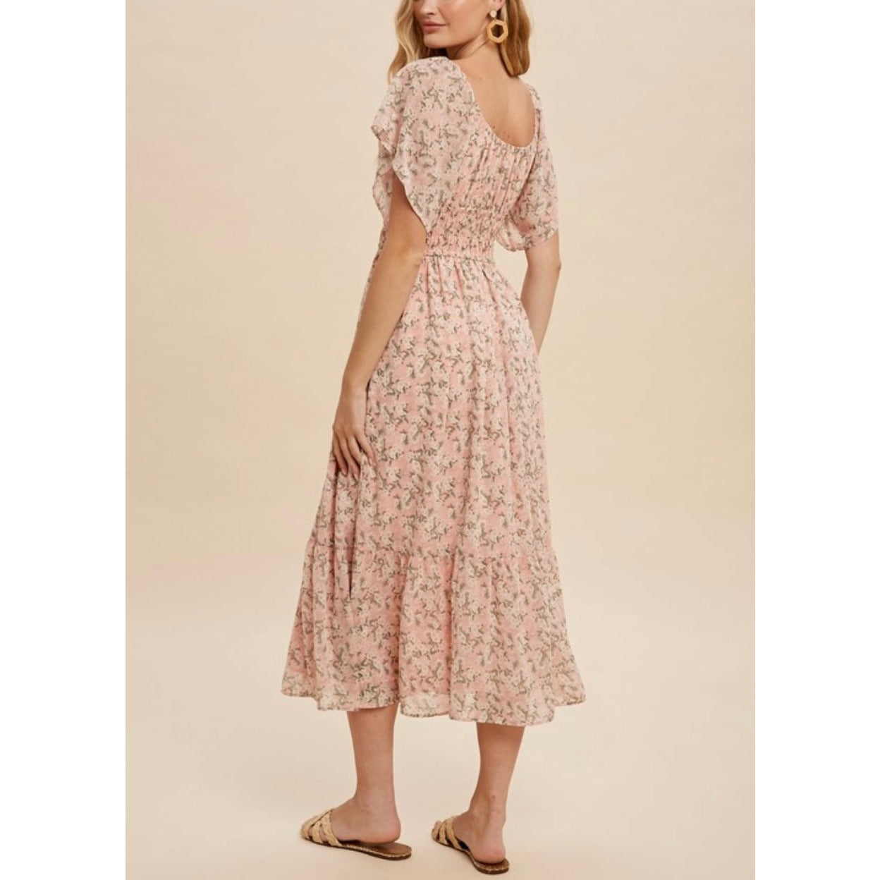 Danna Napa Midi Dress in Pink