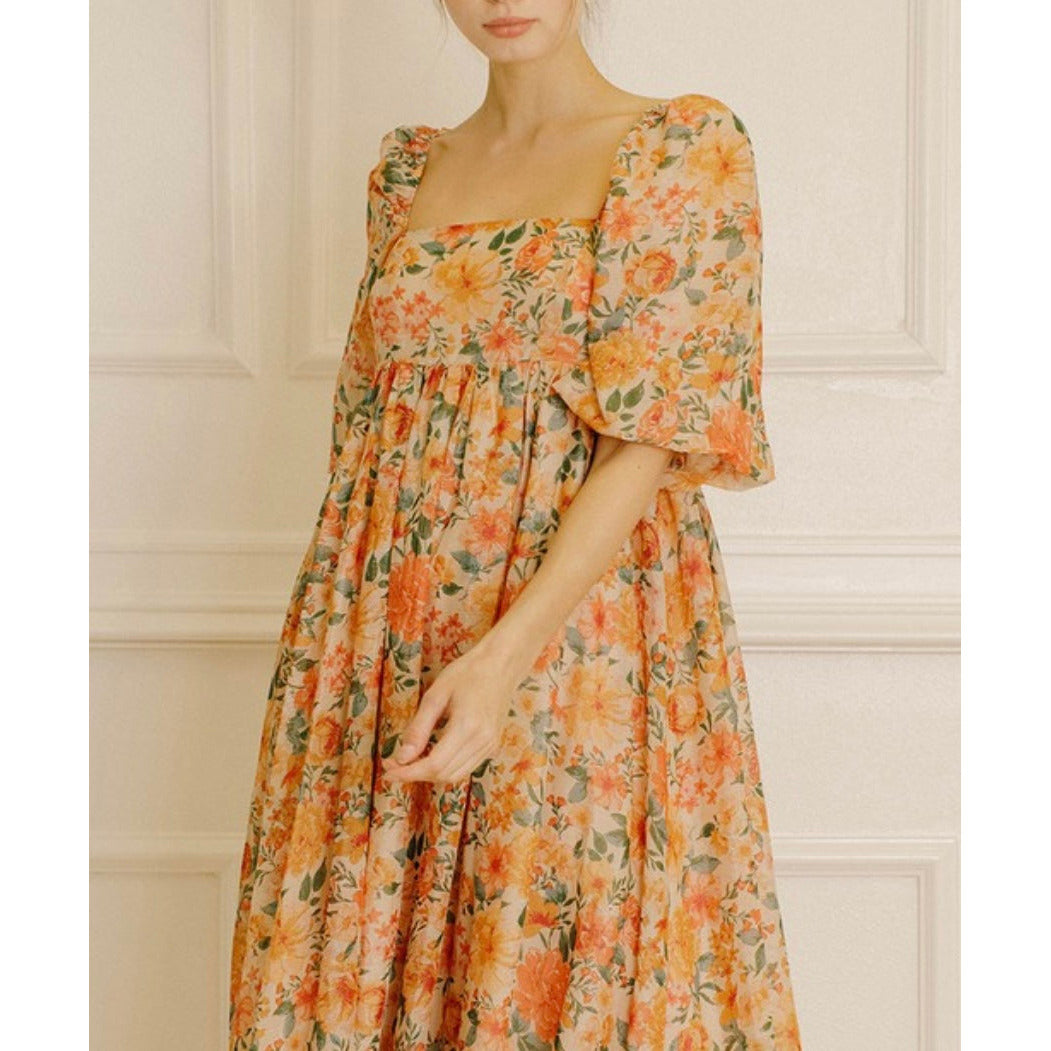Arabella Floral Midi Dress