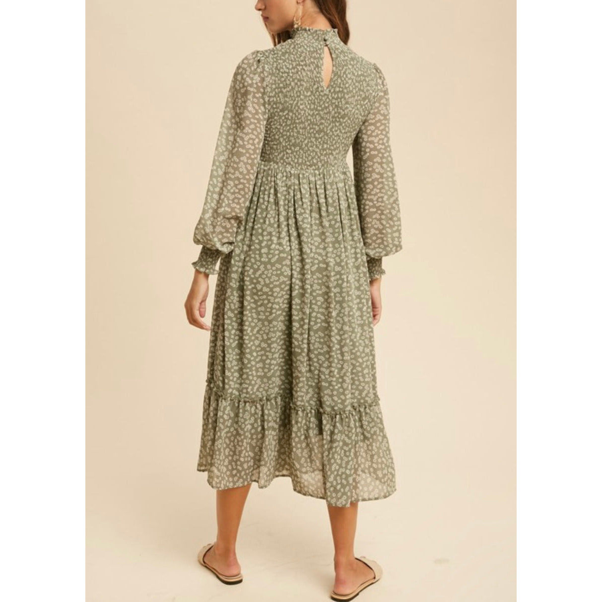 Norah Sage Floral Spring Midi Dress
