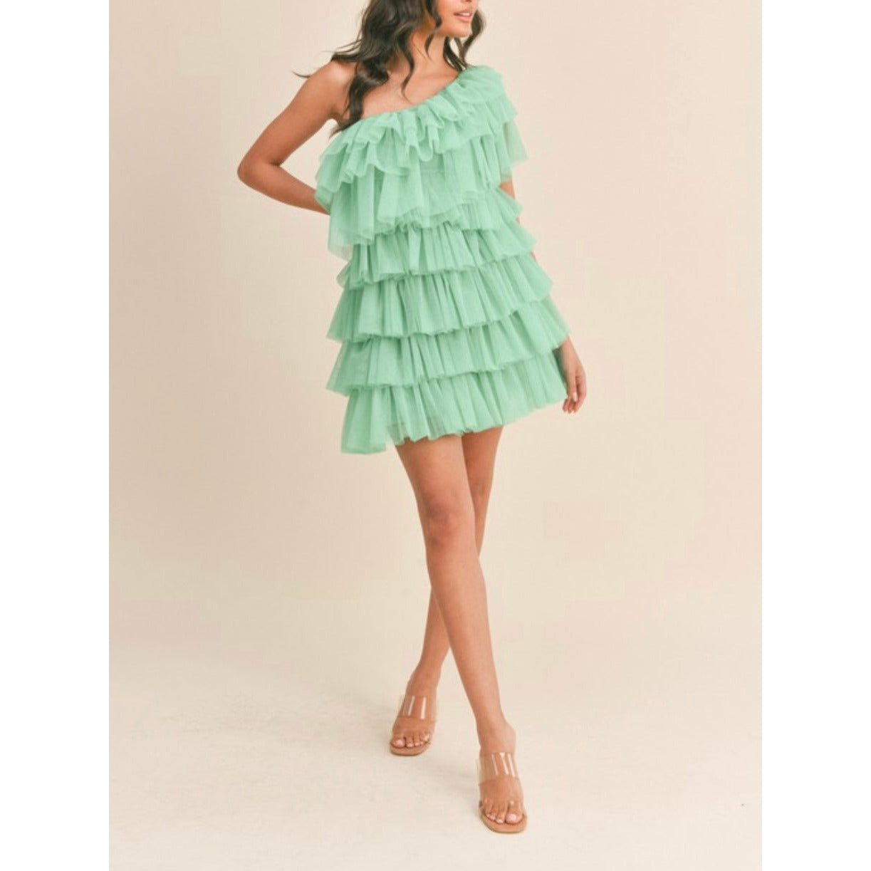 Madelyn Ruffle Dress In Black