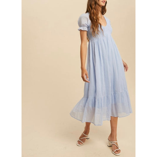 Winnie Spring Tiered Midi Dress