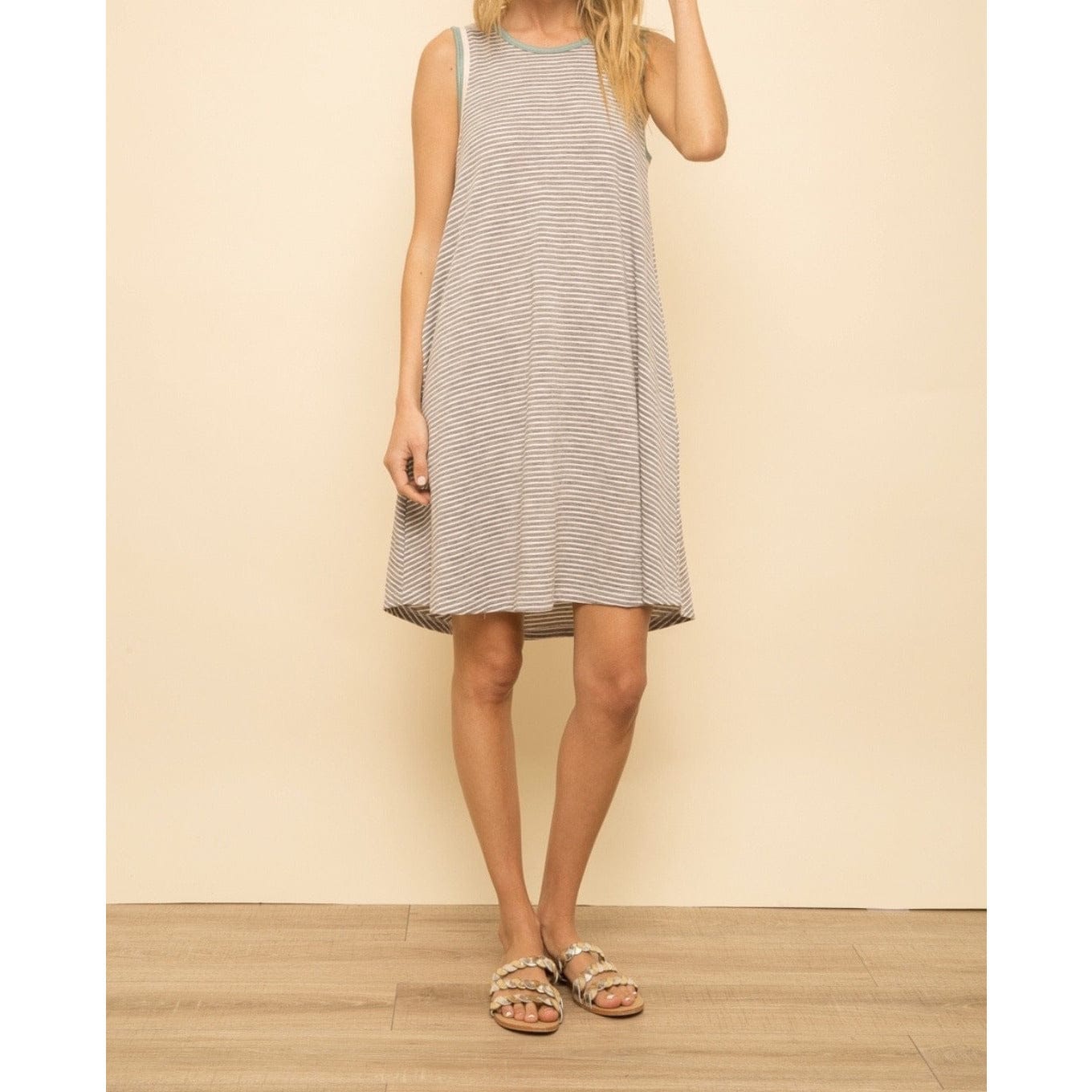 Minnie Spring Stripe Midi Dress