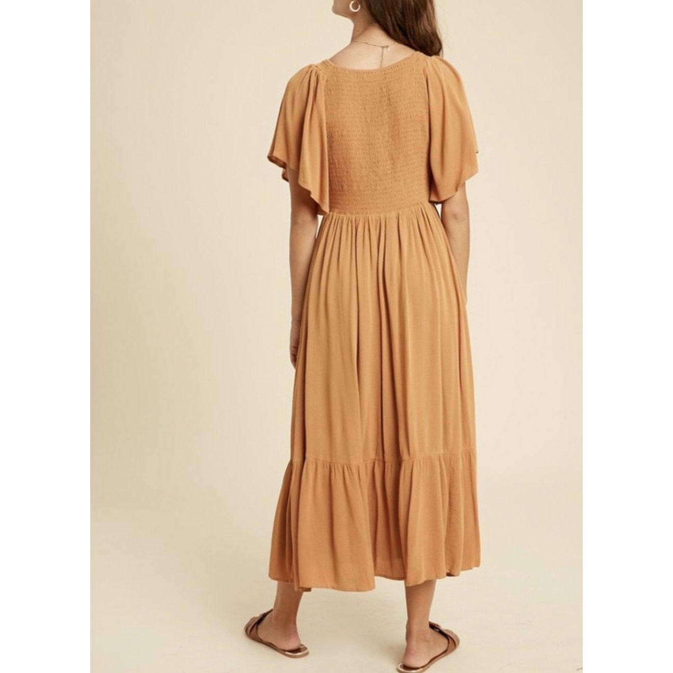 Maya Smocked Midi Dress