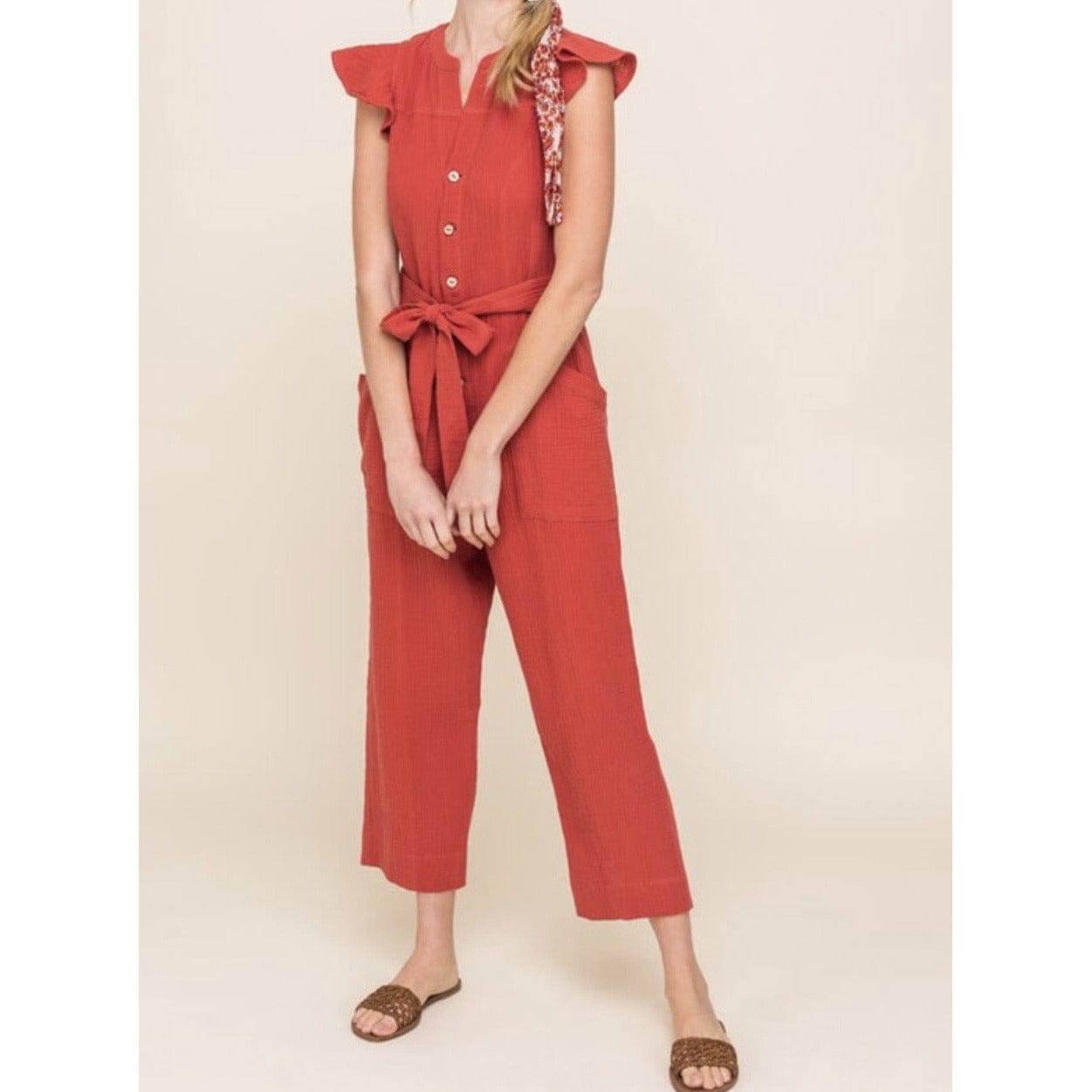 Vicki Cute Spring Ruffle Jumpsuit