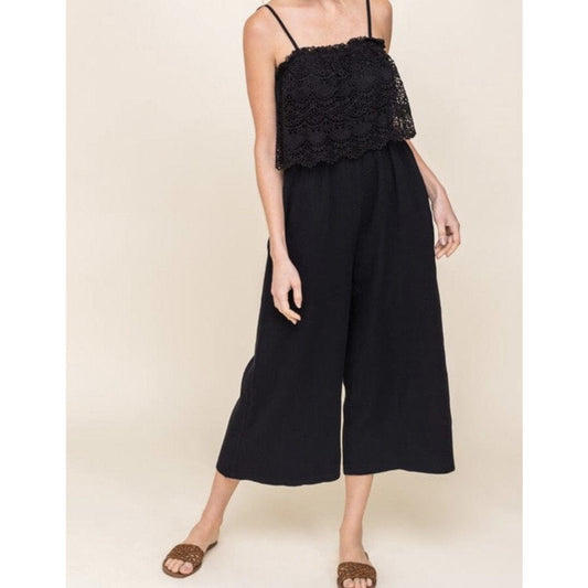 Nina Black Lace Jumpsuit