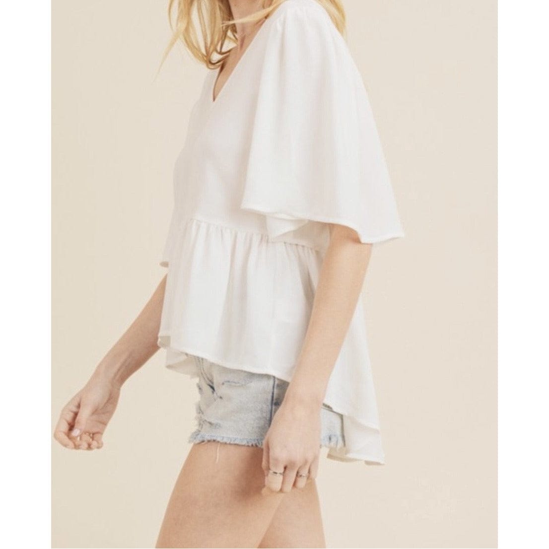 Gene Cute Spring Top - White