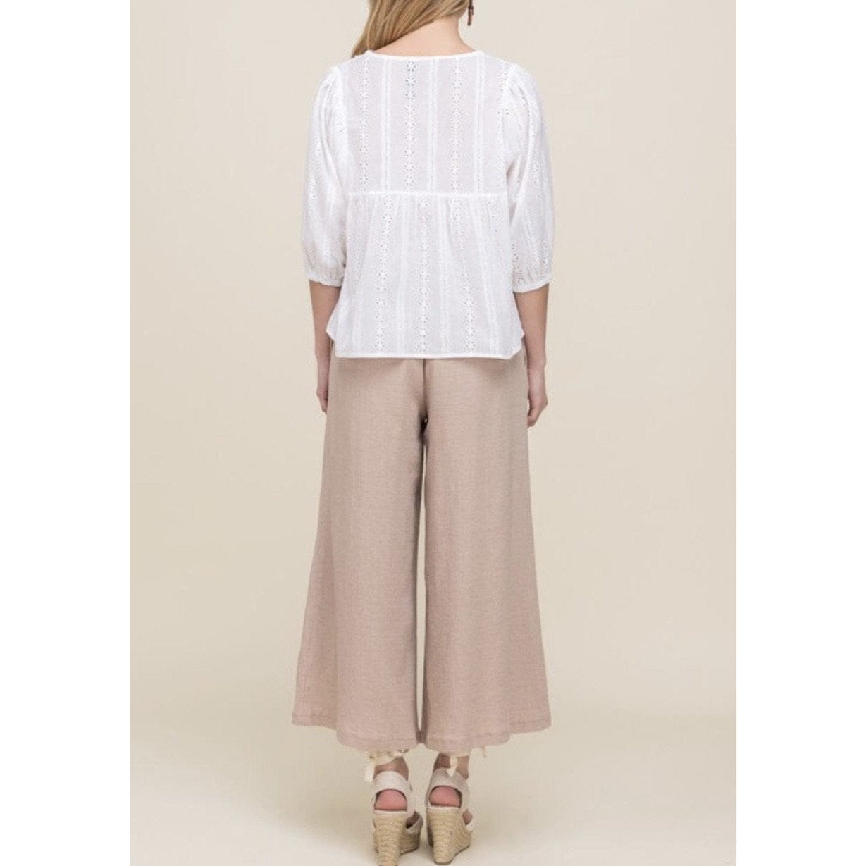 Mia Spring Lace Top - White