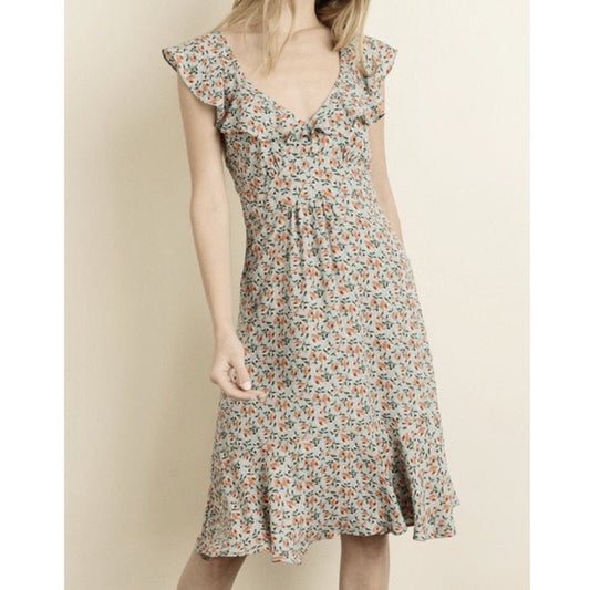 Violet Floral Spring Dress