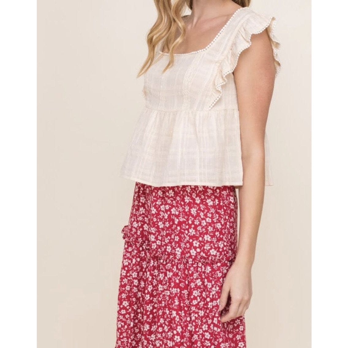 Vivi Cute Spring Ruffle Top