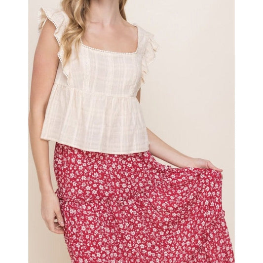 Vivi Cute Spring Ruffle Top