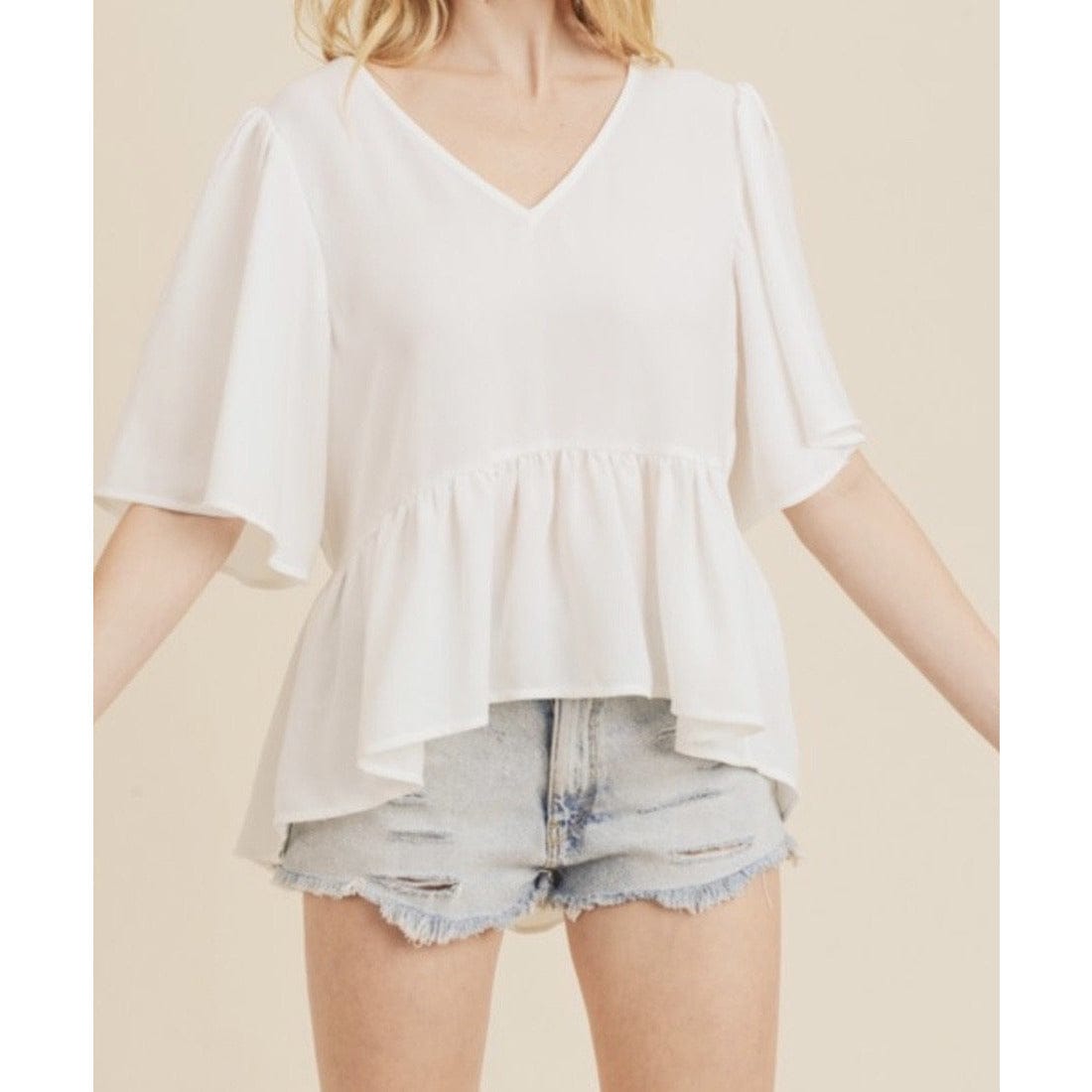 Gene Cute Spring Top - White