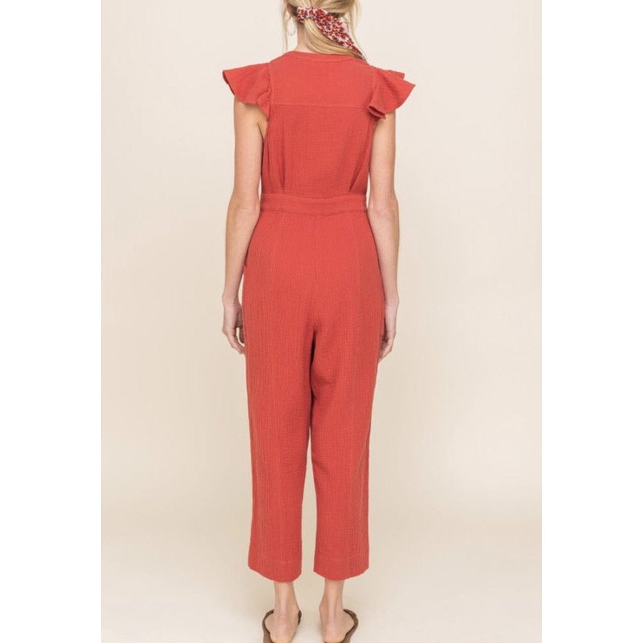 Vicki Cute Spring Ruffle Jumpsuit
