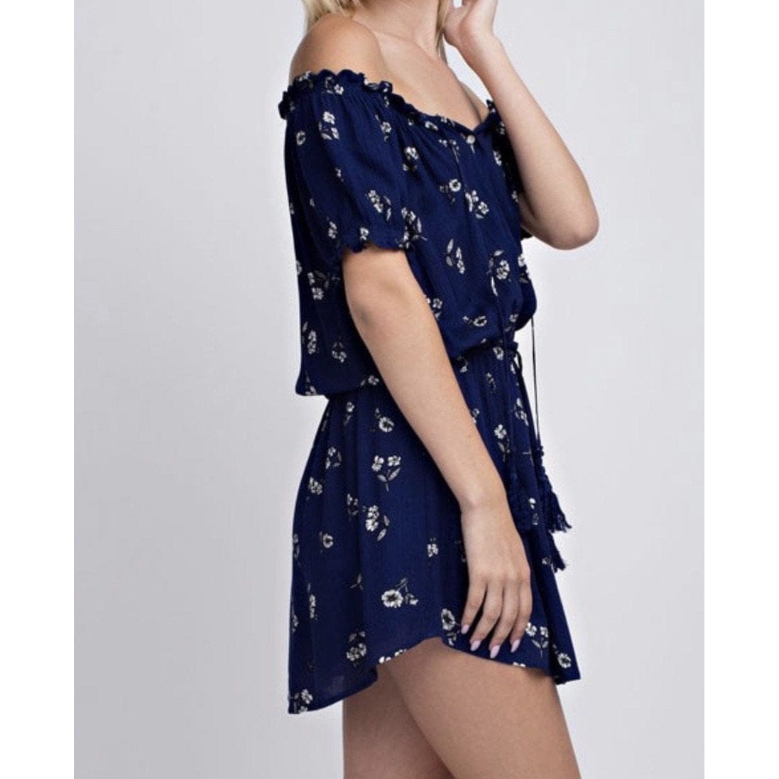Valencia Floral Mini Dress - Blue