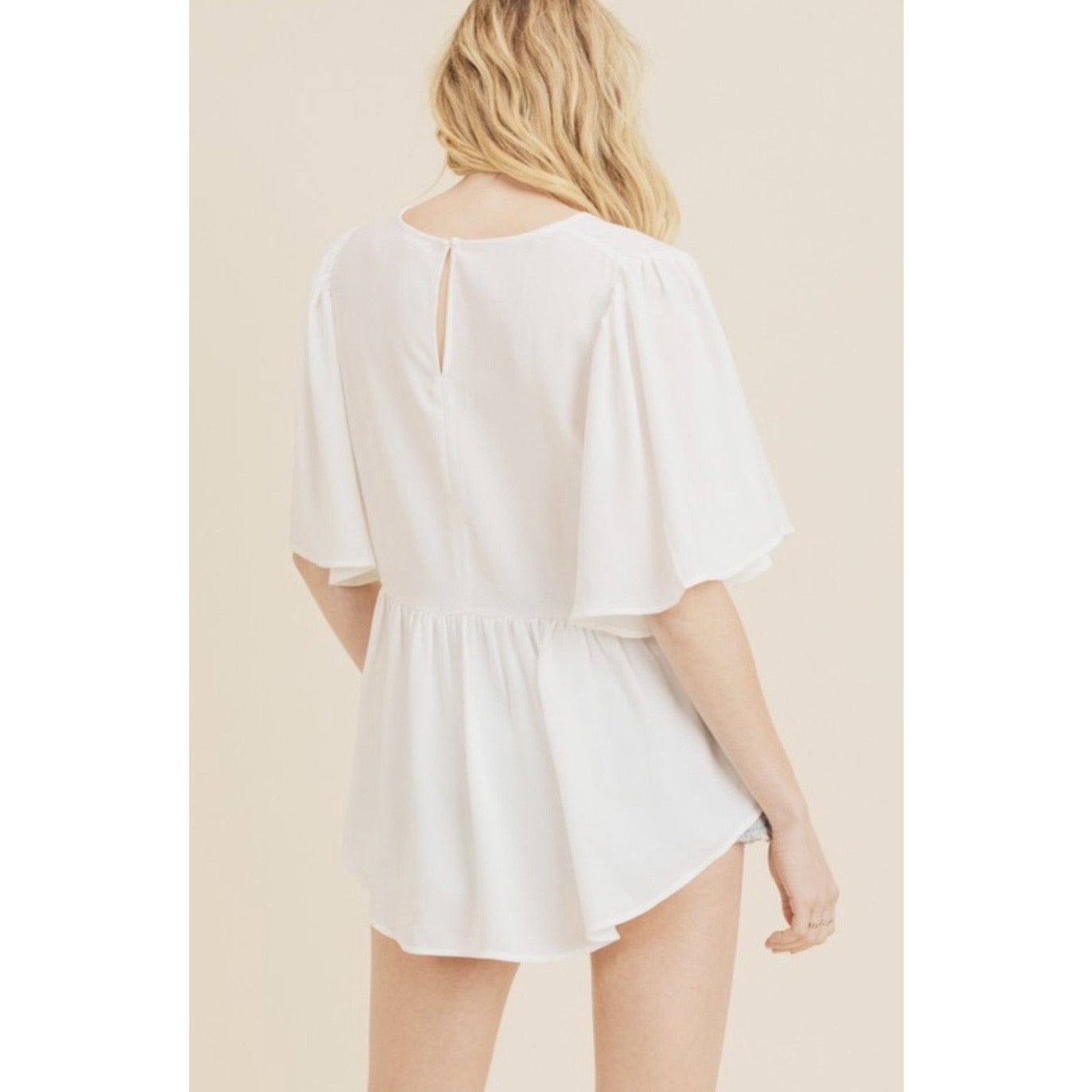 Gene Cute Spring Top - White