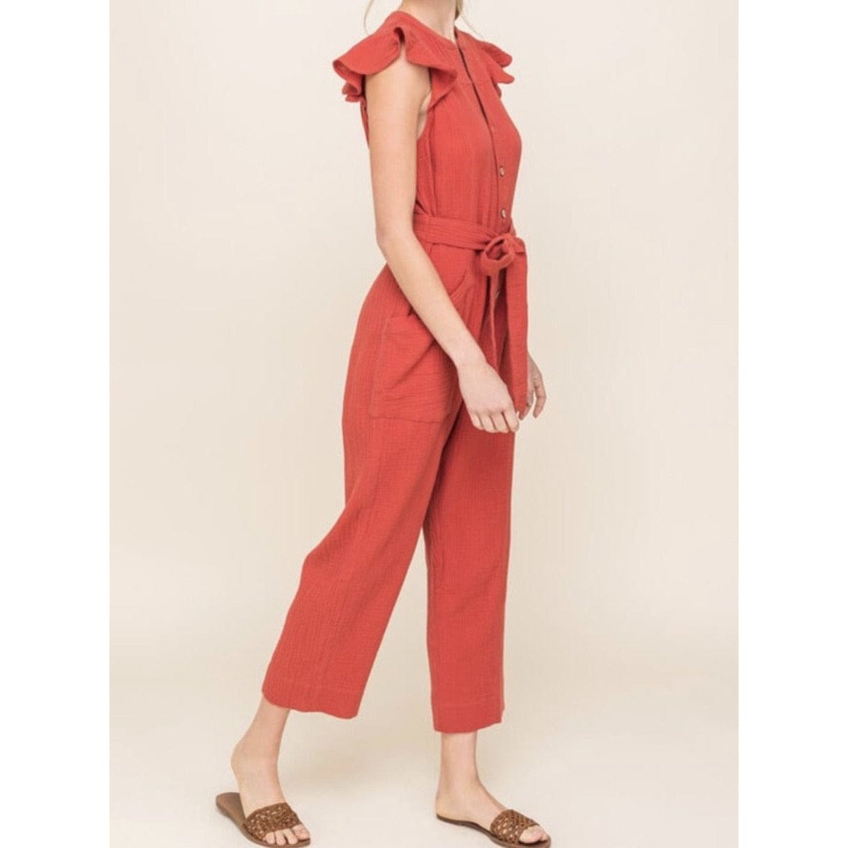 Vicki Cute Spring Ruffle Jumpsuit