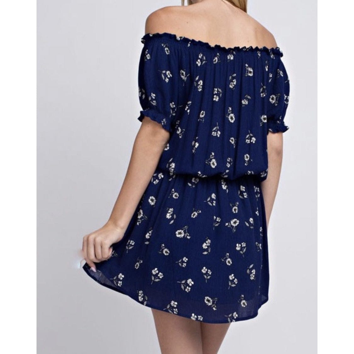Valencia Floral Mini Dress - Blue