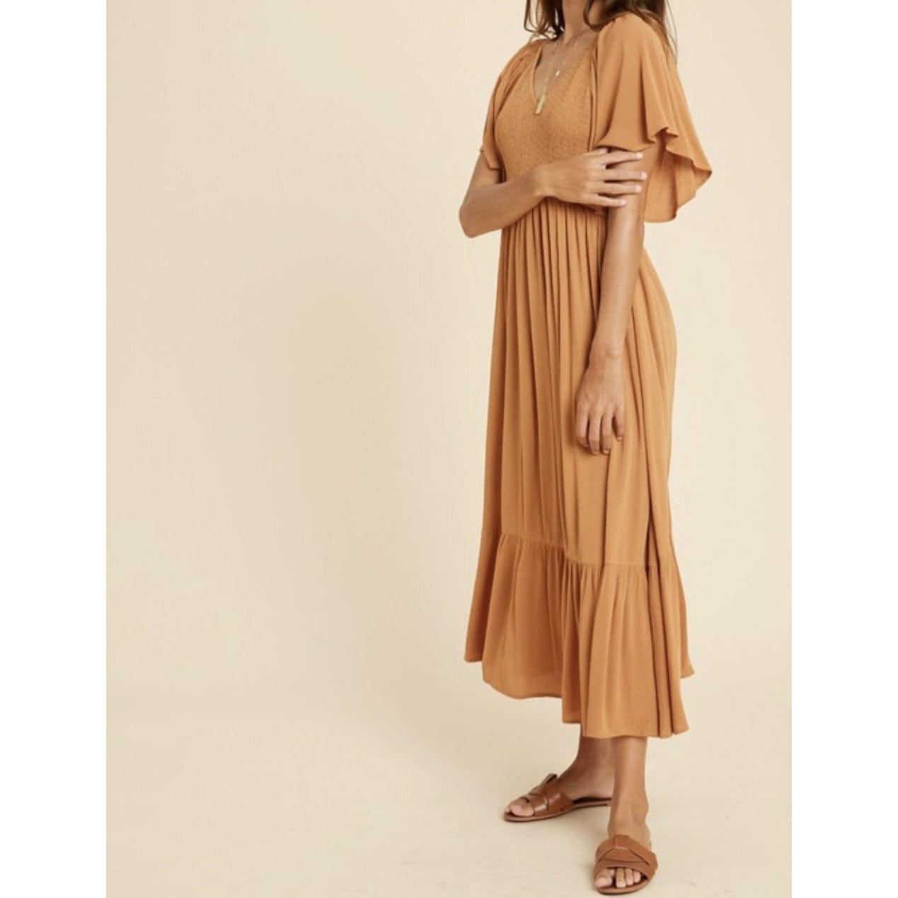 Maya Smocked Midi Dress