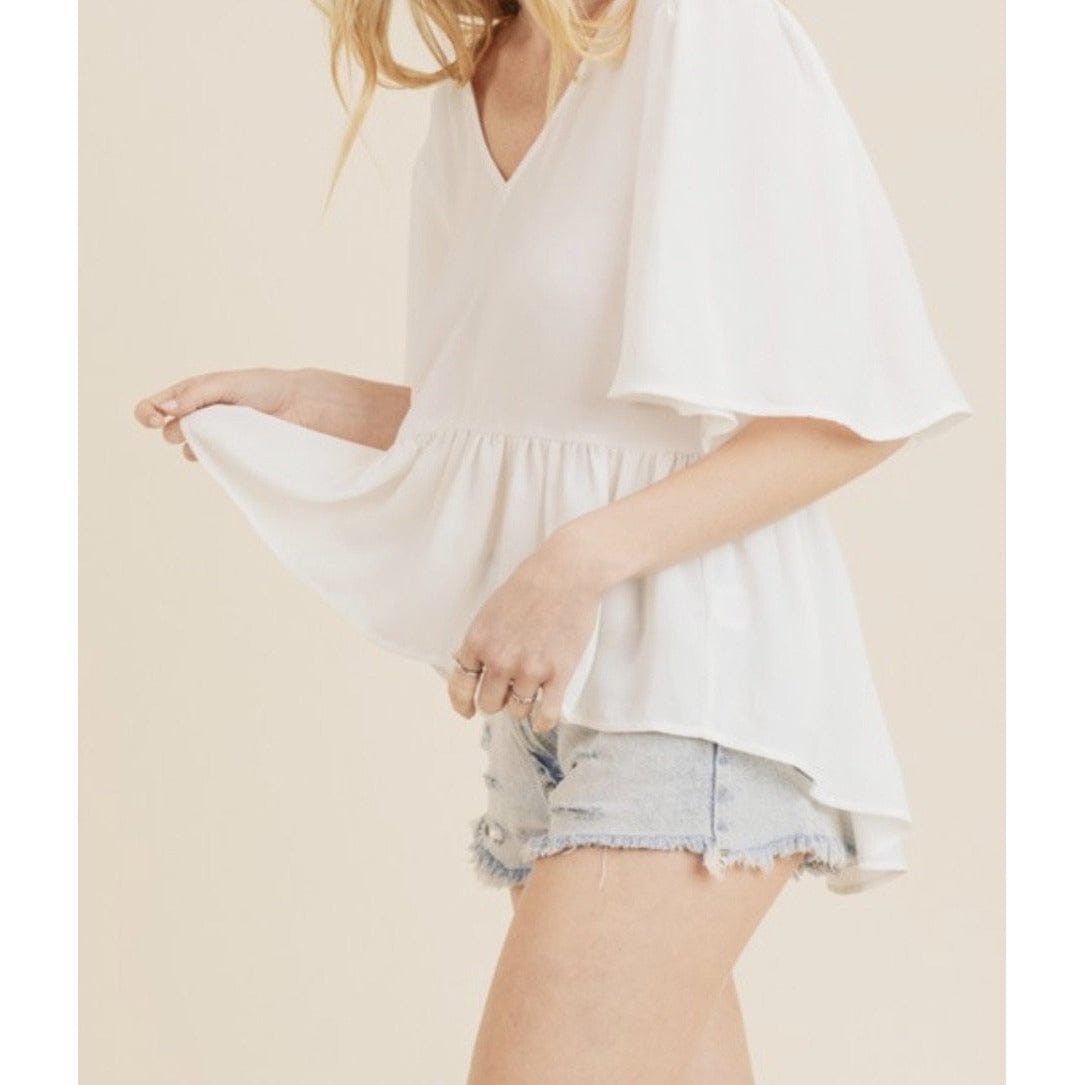 Gene Cute Spring Top - White