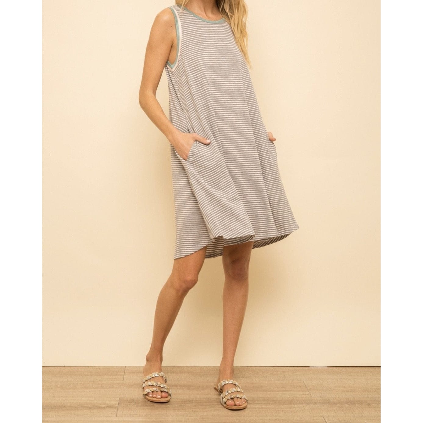 Minnie Spring Stripe Midi Dress
