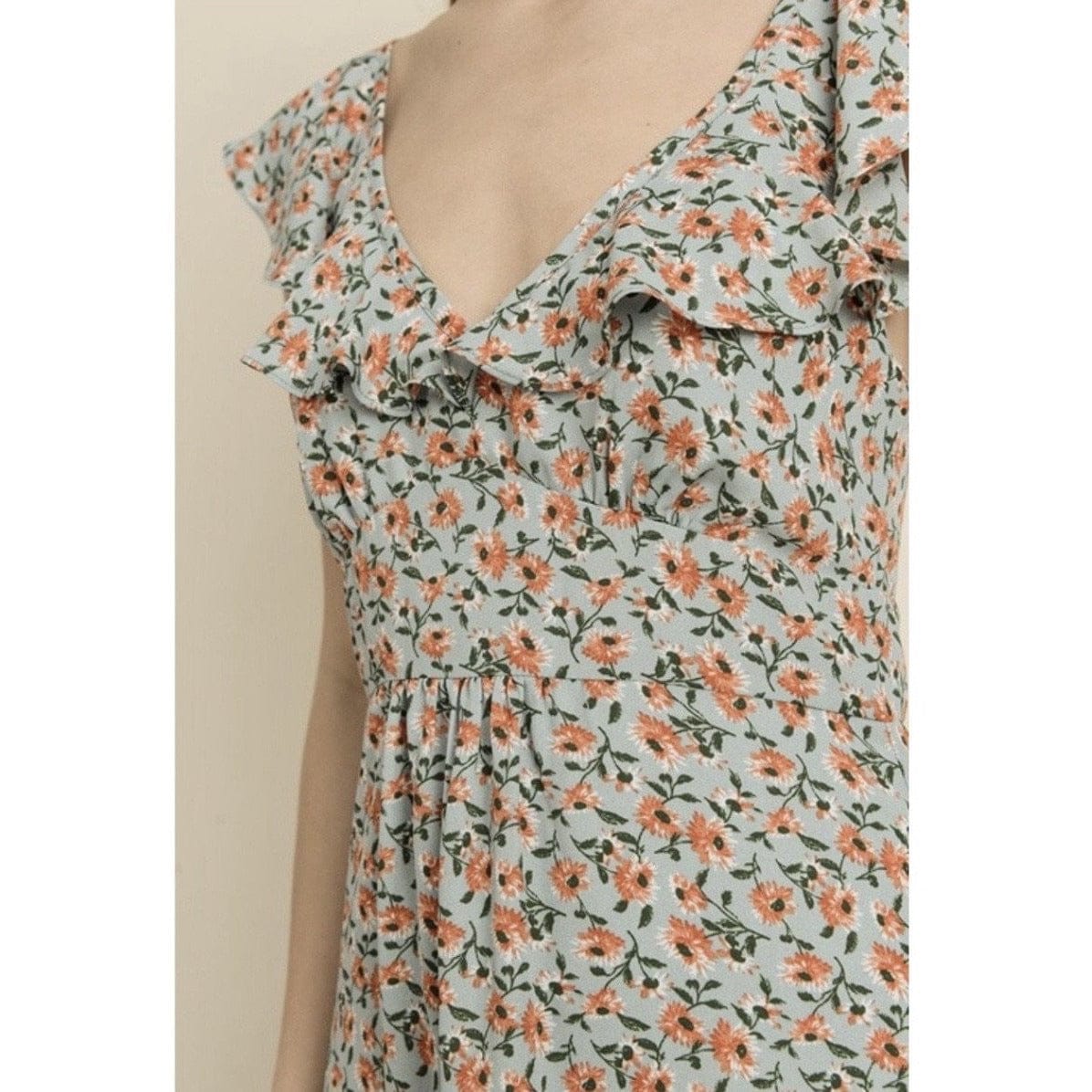 Violet Floral Spring Dress