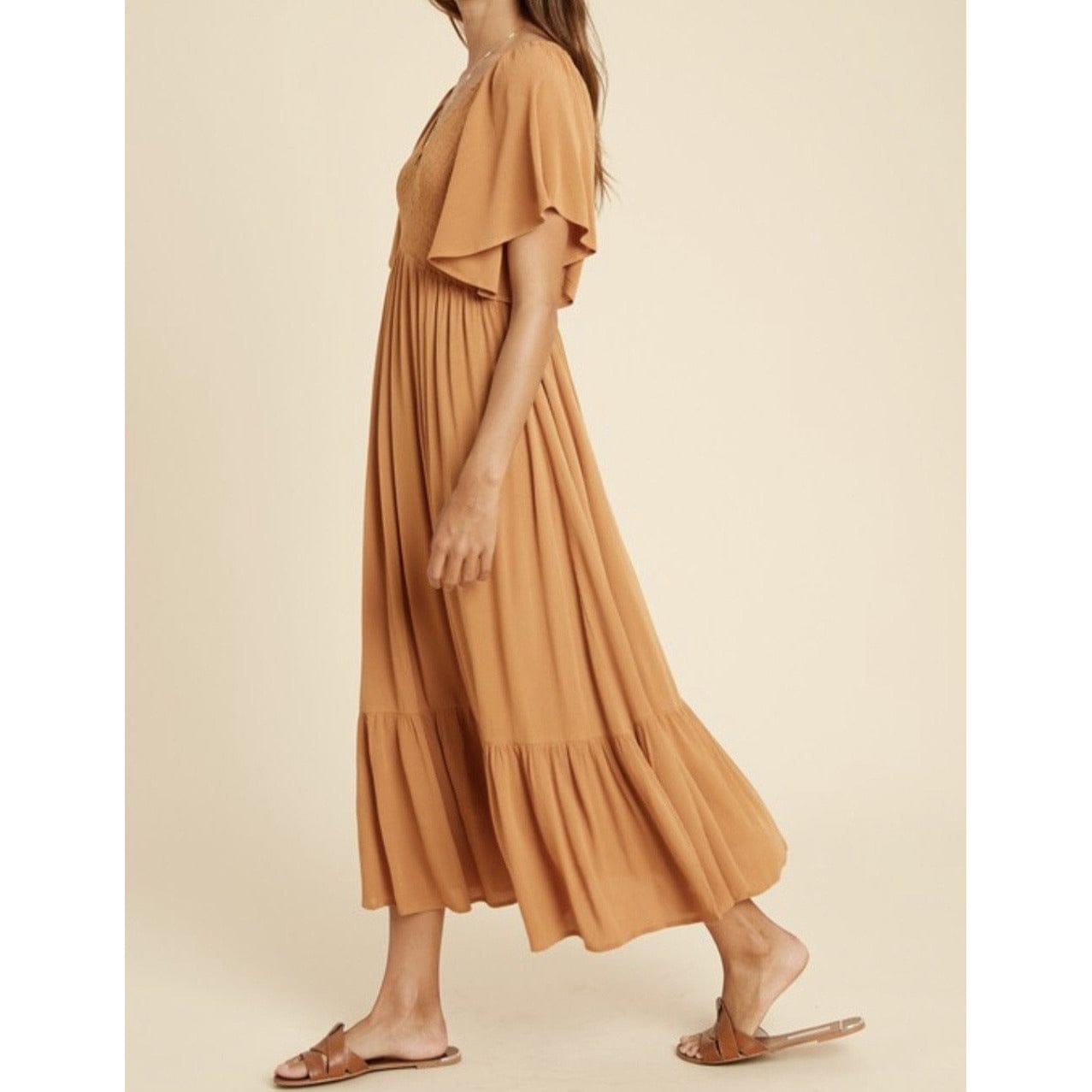 Maya Smocked Midi Dress