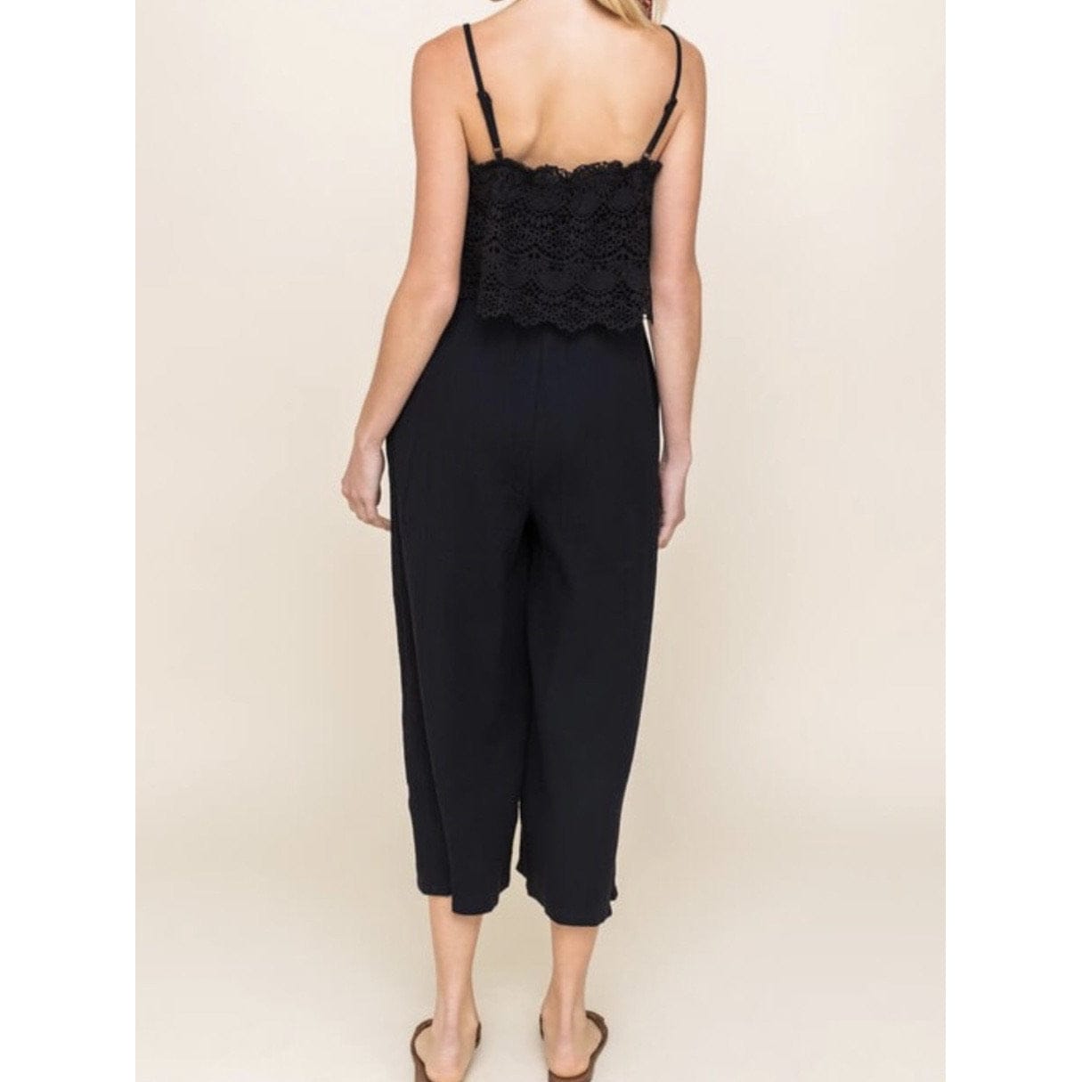 Nina Black Lace Jumpsuit
