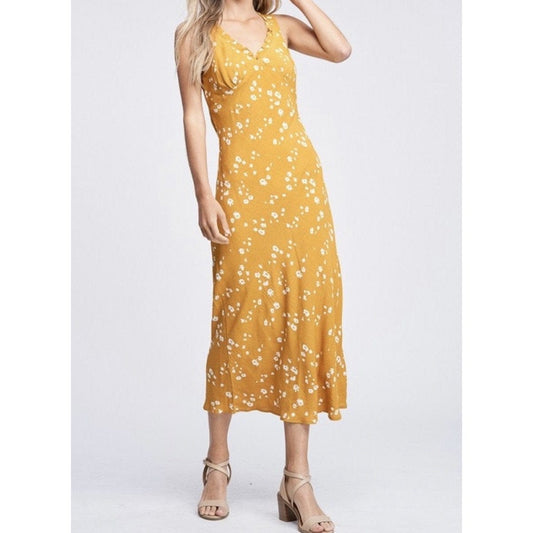 Kendra Wedding Guest Dress - Yellow