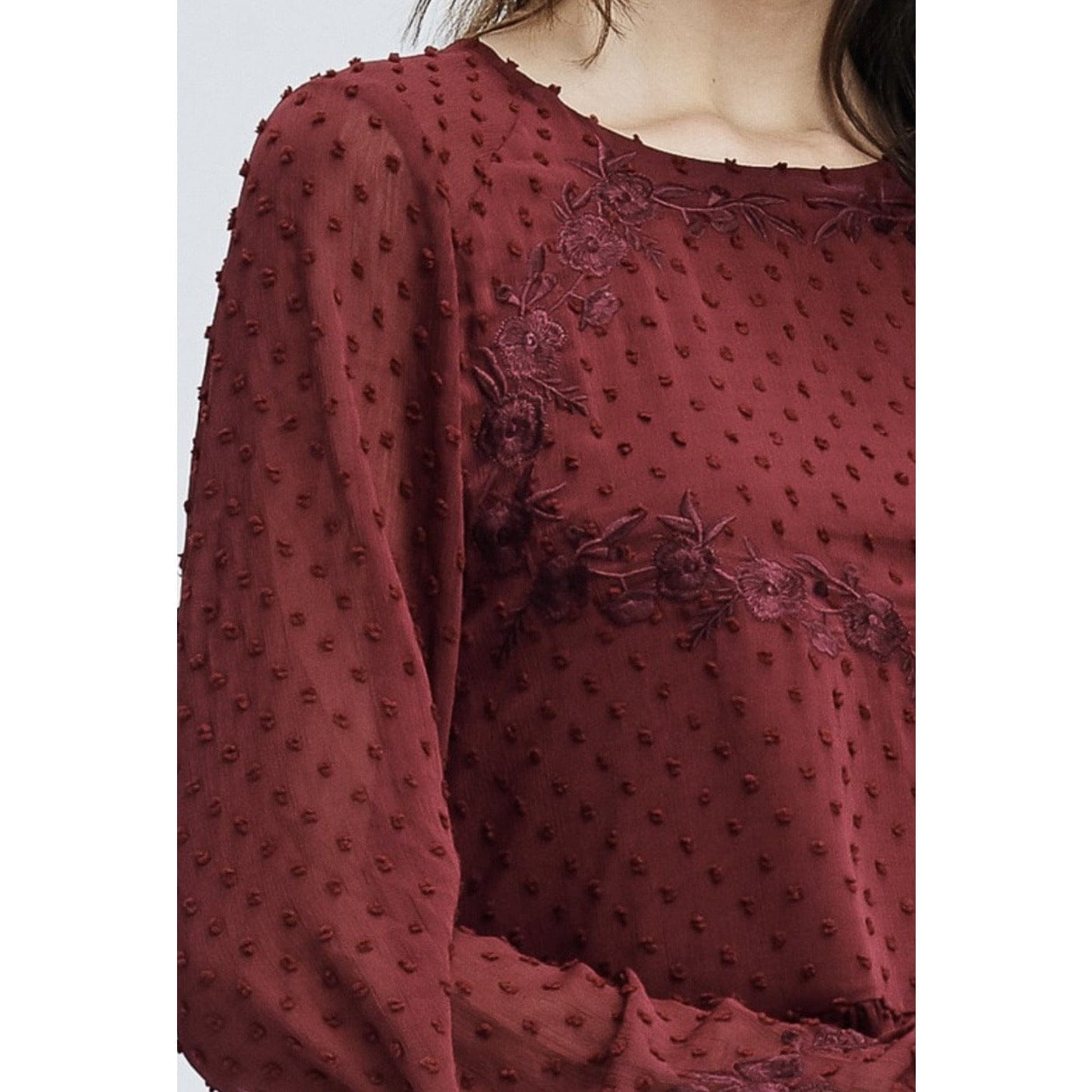Danielle Floral Embroidery Blouse