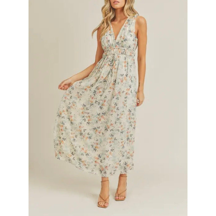 Charlotte Floral Print Maxi Dress