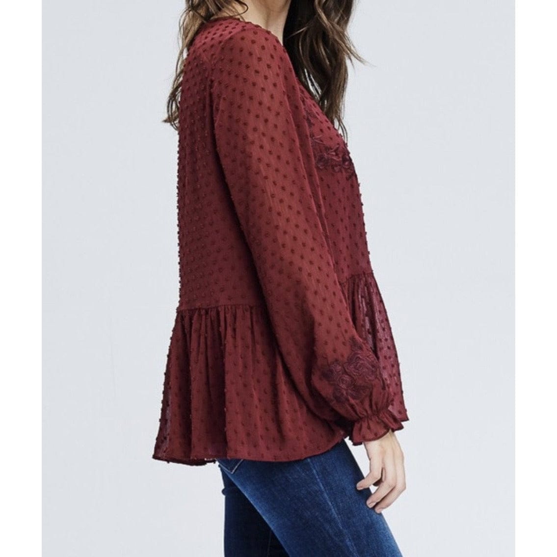 Danielle Floral Embroidery Blouse